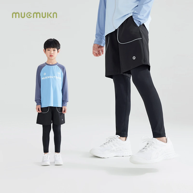 儿童城市户外瑜伽裤中大童吸湿排汗运动打底裤M41ZK2297