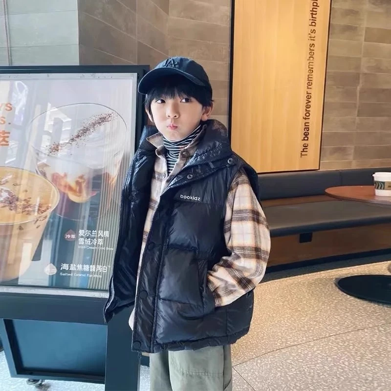 女大童马甲秋冬儿童棉马甲男女童坎肩男女童洋气外穿宝宝马夹韩版