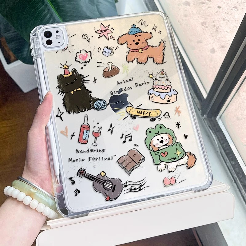 ipadair6保护壳2024适用苹果pro防弯平板套9亚克力拆分mini7透明