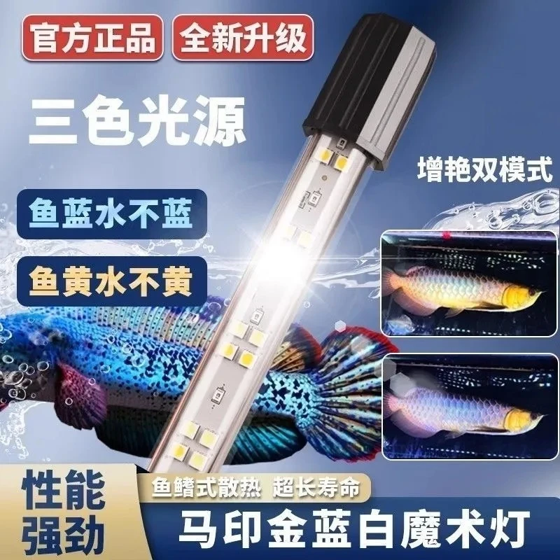 马印神灯雷龙古典金龙专用灯金蓝白灯水族专用灯鱼缸灯防水魔术灯