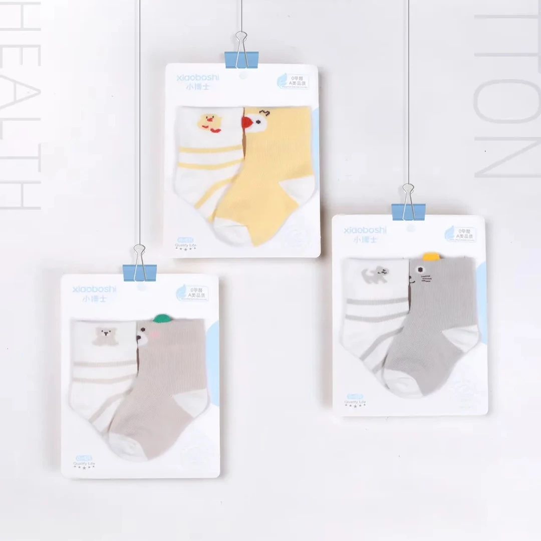 0-6月秋冬小博士新生儿婴儿加厚毛巾袜袜宝宝保暖松口袜子不勒腿