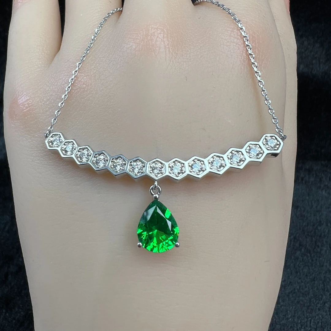 【沙弗莱】S925银坦桑尼亚沙弗莱项链G0006（赠国检证书）