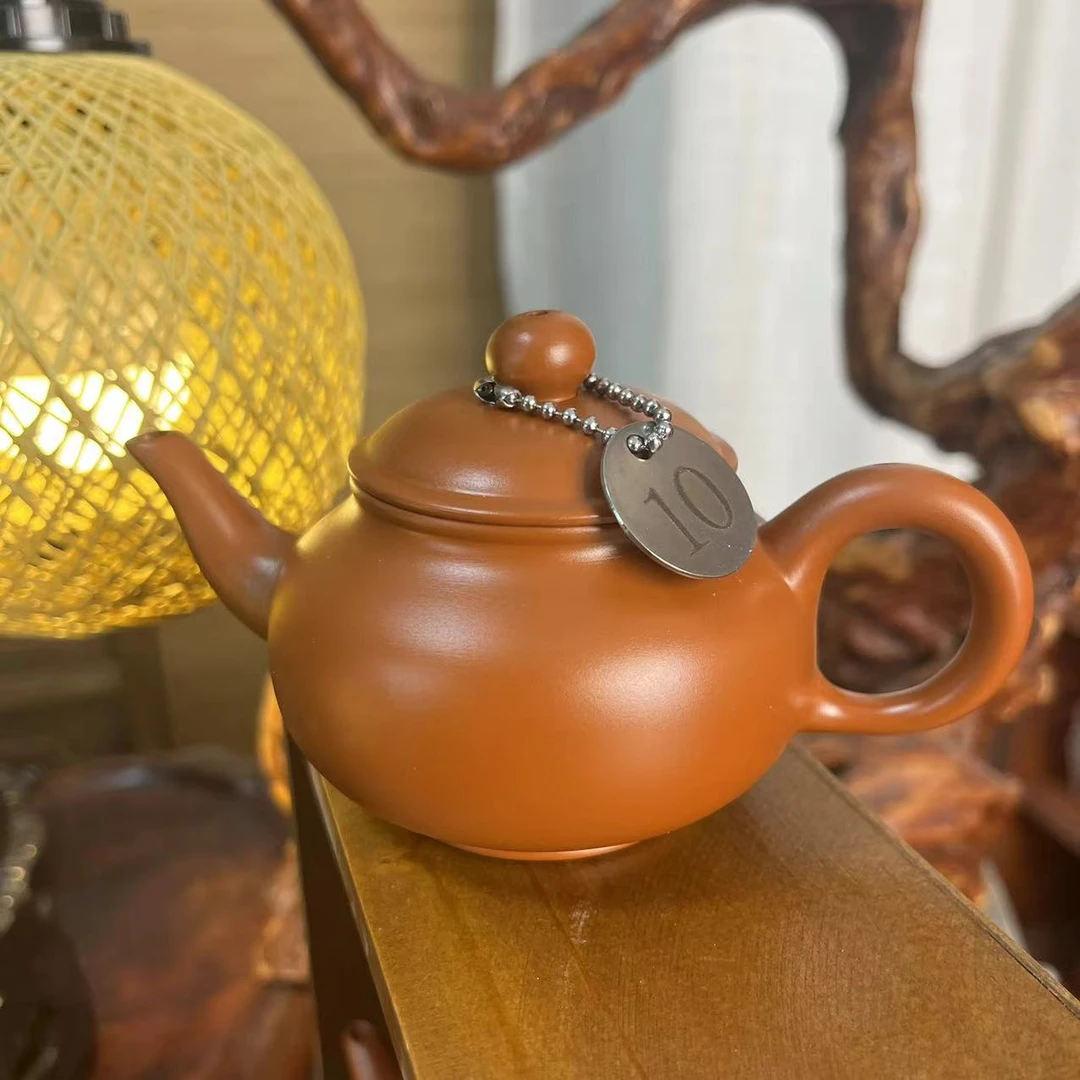 10号120cc半手潮州朱泥壶 可断水可养可包浆