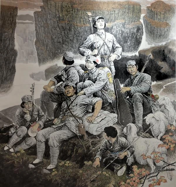 云竹苑5号书画院-绘画作品老子出关 四尺竖（褐衣童）