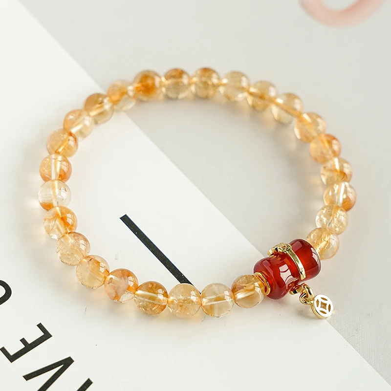 宫廷风黄水晶单圈手链 多样性发一 -7503