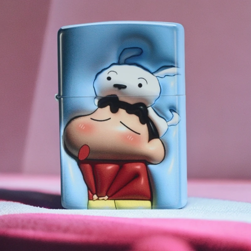 ZIPPO/之宝美国打火机蜡笔小新膨胀感3D感彩印送男友礼物DYH1X1