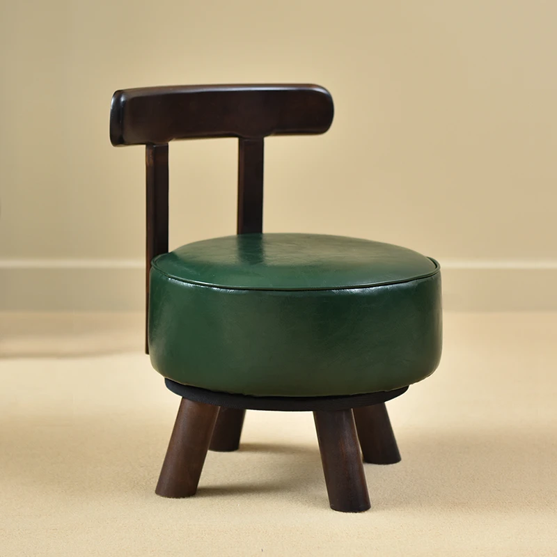 【双杆沙发】双杆实木旋转小凳子360度儿童椅家用凳客厅沙发换鞋凳