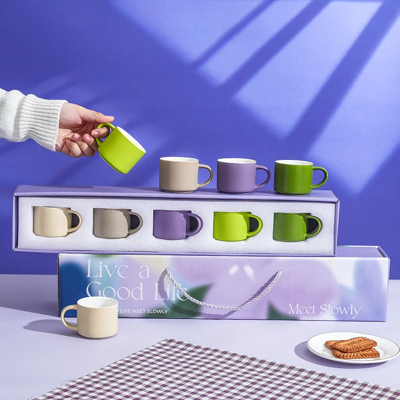 【新疆西藏包邮】陶瓷水杯套装女生高颜值礼伴手礼物女士商务礼品