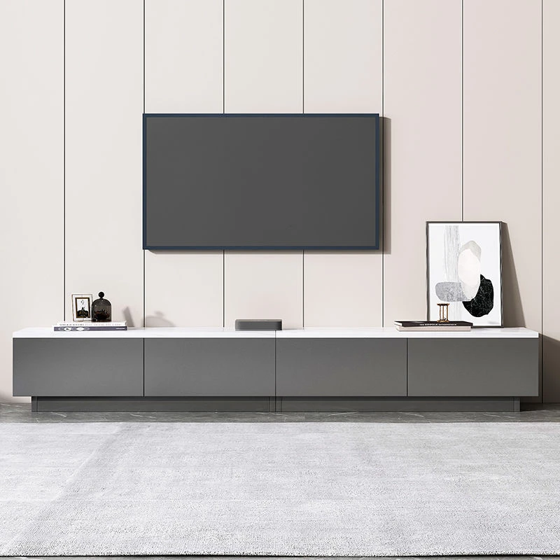 电视柜简约现代客厅家用小户型储物落地柜北欧意式岩板色电视机柜
