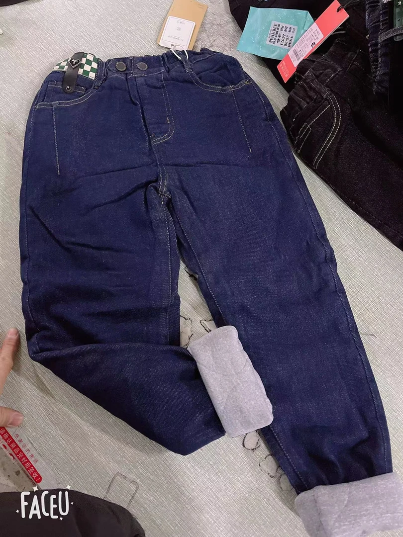 3228-潮童加厚牛仔棉裤