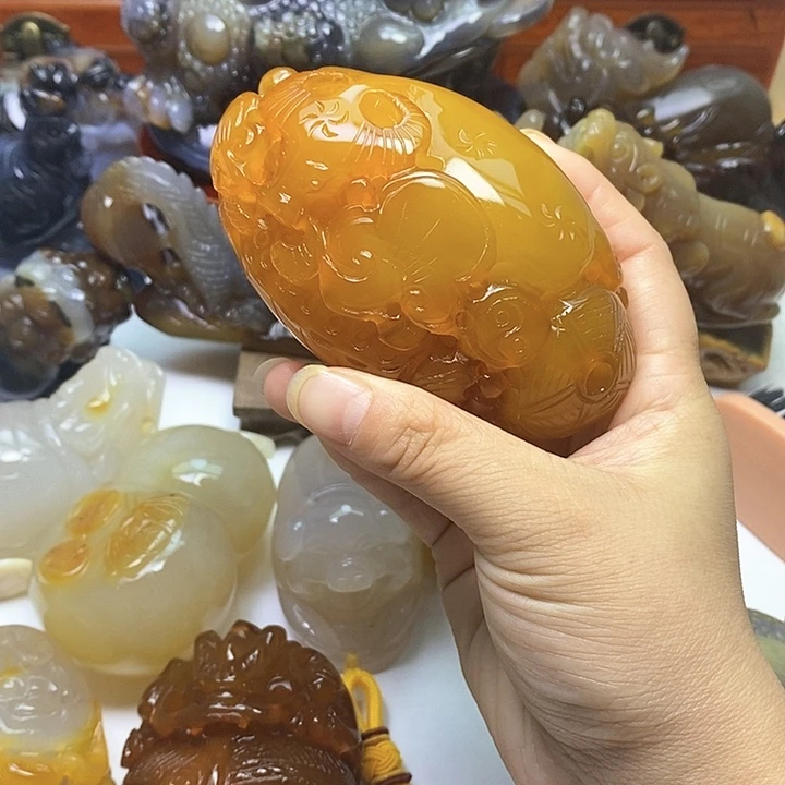 玛瑙/玉髓手把未镶嵌Z**F