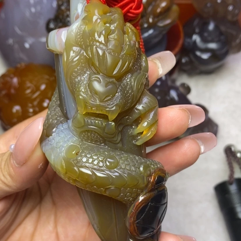 【闪购商品】玛瑙/玉髓手把未镶嵌董*新