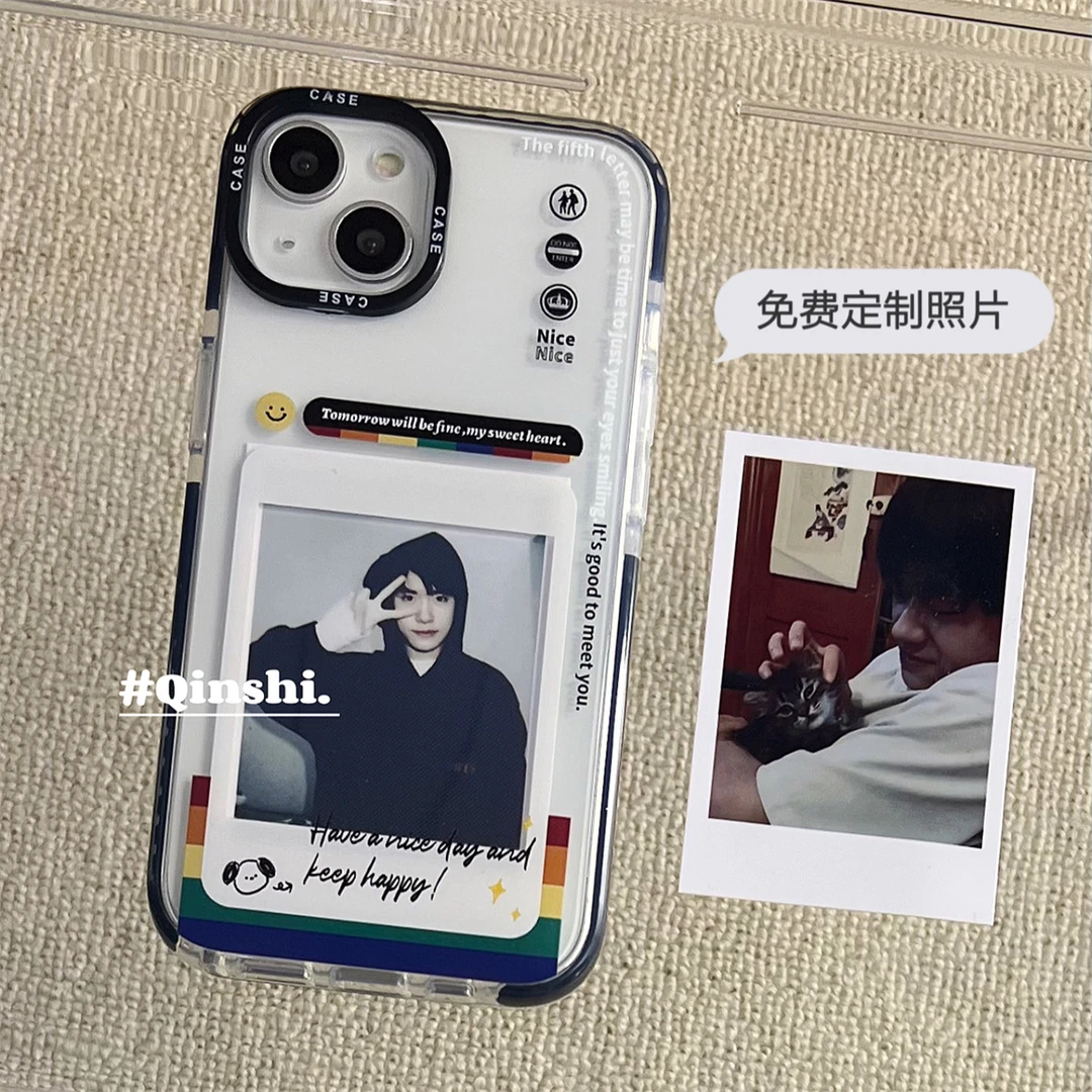 小狗说相框适用iphone14promax手机壳苹果13情侣11硅胶12DIY照片x