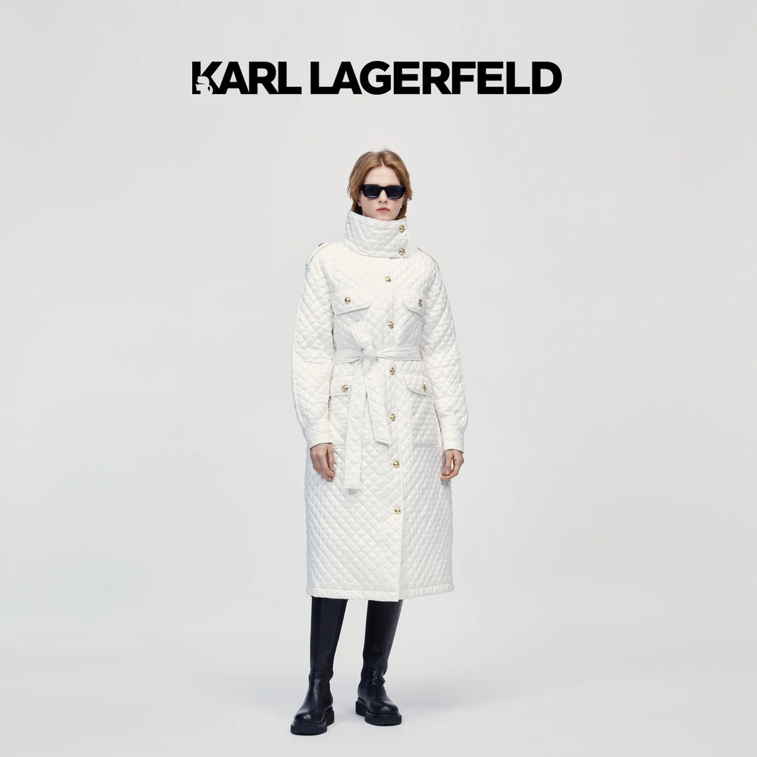 【官方】KARL LAGERFELD卡尔拉格斐2022中长女羽服绒老佛爷226L1525