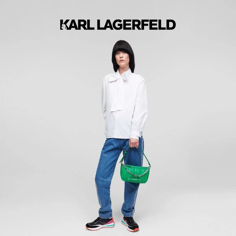 【朱迪专属】KARL LAGERFELD卡尔拉格斐飘带长袖衬衫女225W1606