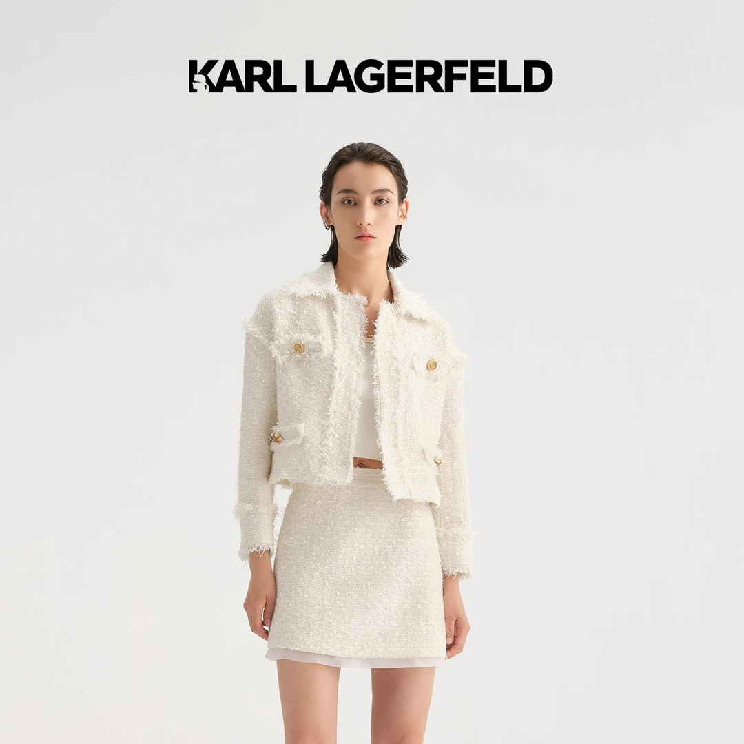 【婷婷专属】KARLLAGERFELD夏新款粗花呢短外套236L14E5