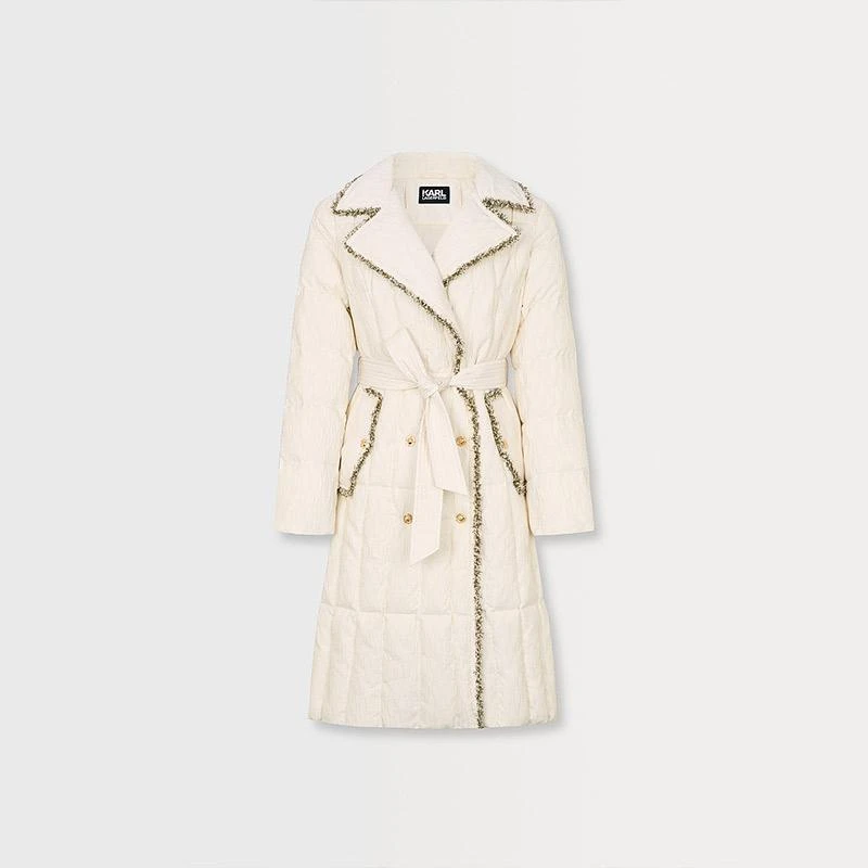 【杨红霞专属】KARL LAGERFELD撞色织带系带外套羽绒服E37W1582