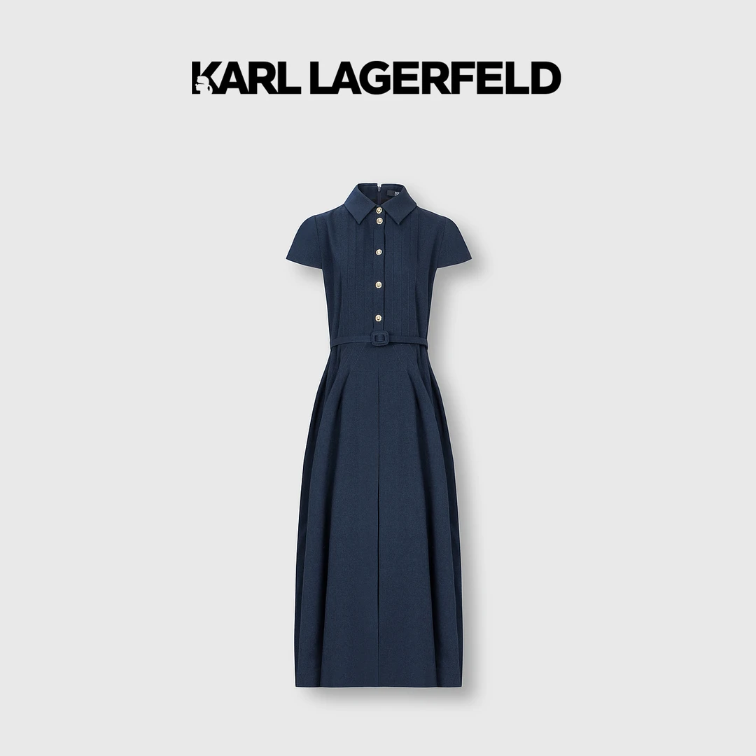 【搭搭专属】KARLLAGERFELD夏季新款衬衫领连衣裙M21E1378