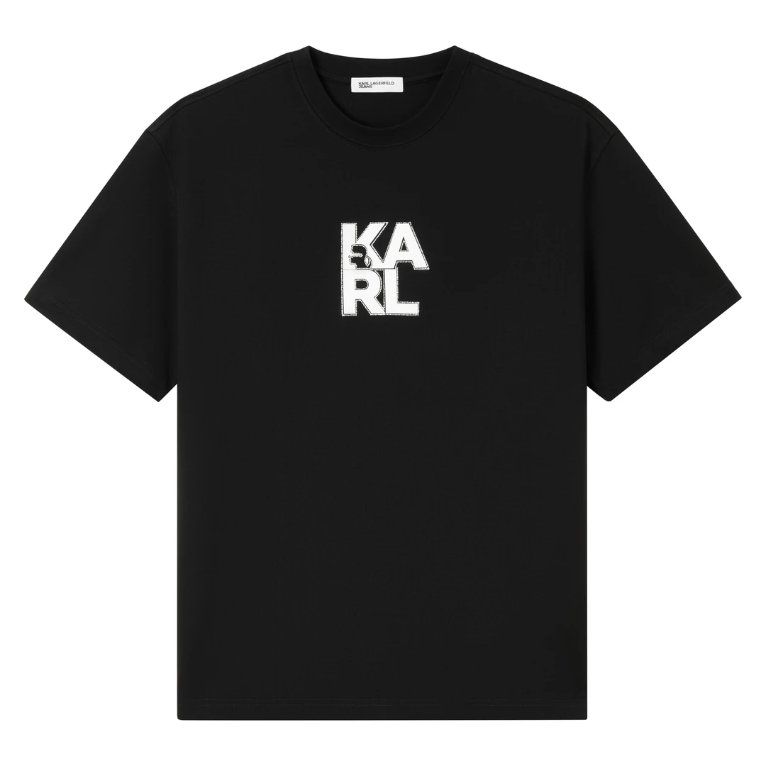 【臻享男装】KARLLAGERFELD卡尔拉格斐硅胶嵌珠匹马T恤1K1E30602889