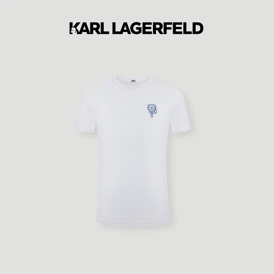 【官方男装】KARL LAGERFELD卡尔拉格斐春男双色IKONIKT恤231N1707