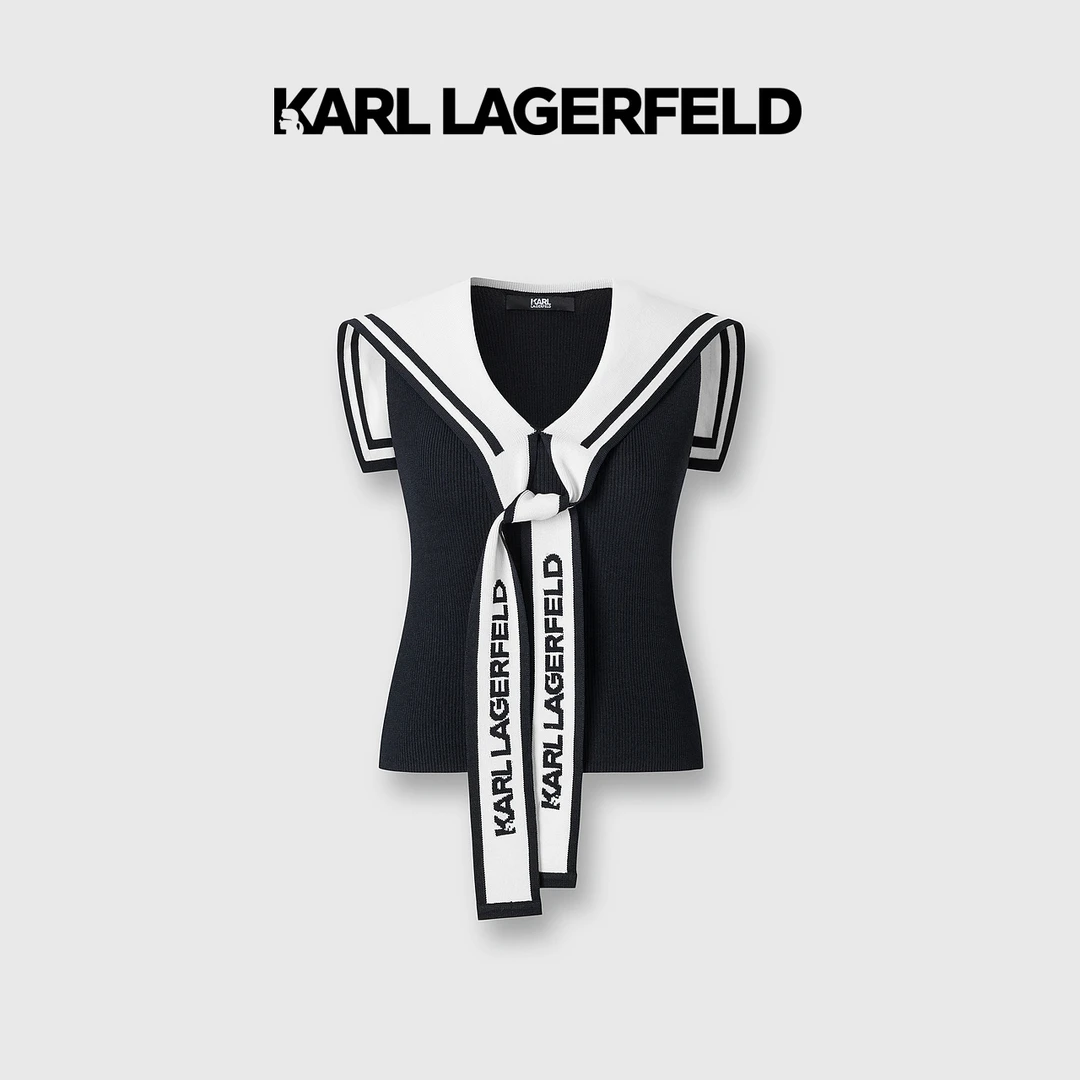 【斑鸠专属】KARL LAGERFELD夏款针织无袖套头衫老佛爷M22E2324