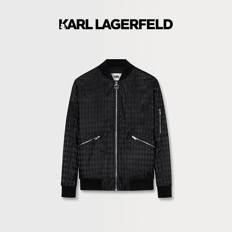 【官方男装】KARL LAGERFELD卡尔拉格斐拉链棉服老佛爷1K1A50109719