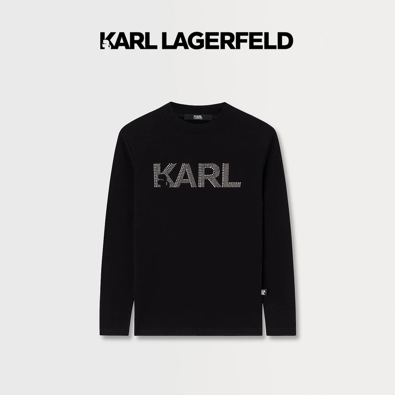 【官方男装】KARL LAGERFELD卡尔拉格斐新款长袖T恤老佛爷236M1754