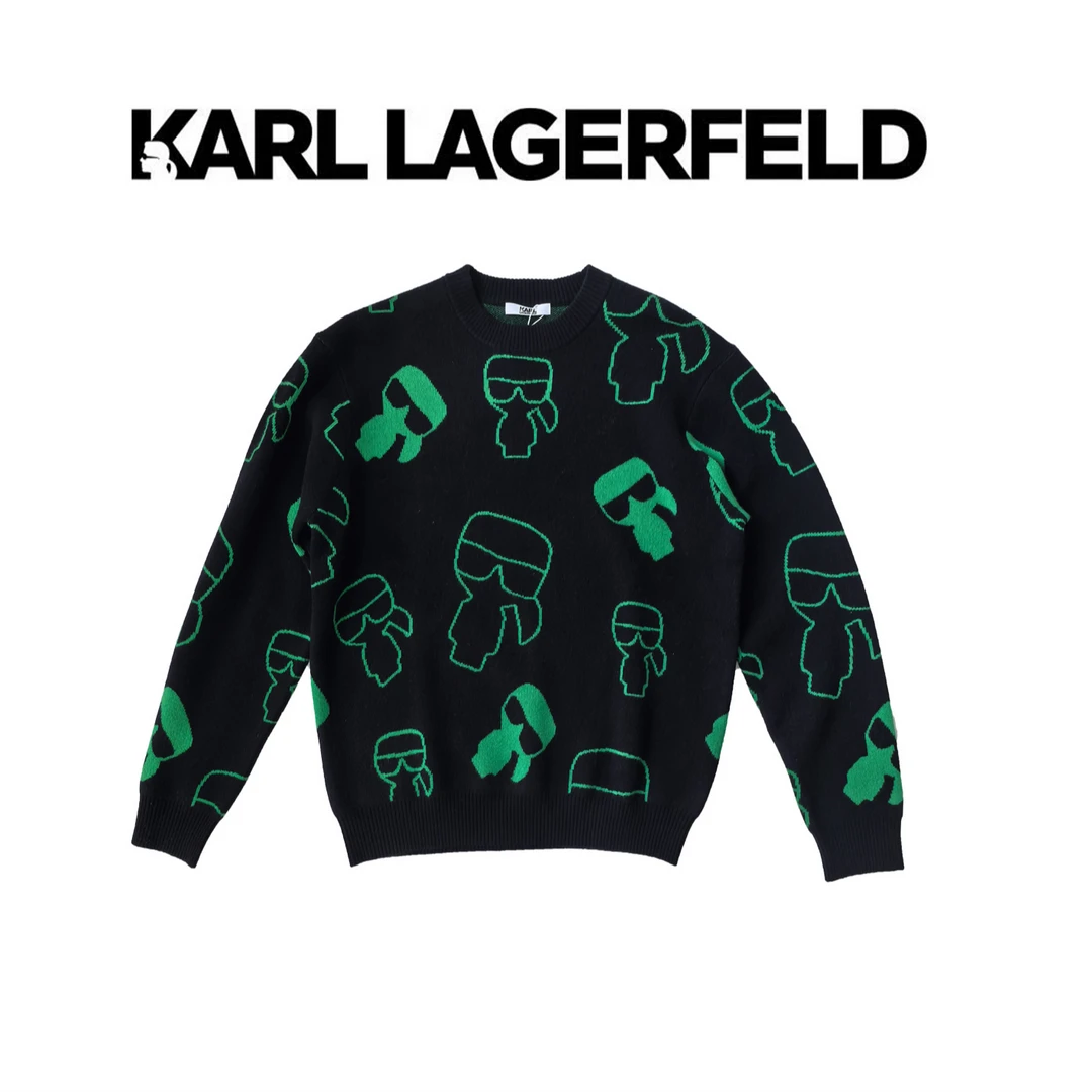 【官方男装】KARL LAGERFELD卡尔拉格斐羊毛山羊绒毛衣1K1D70202407