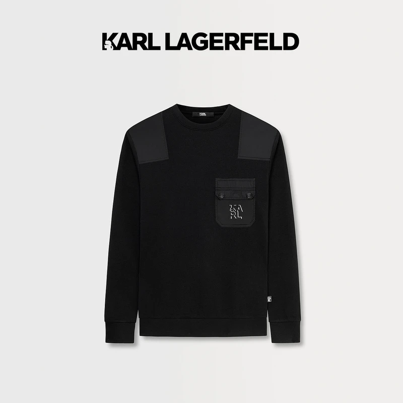 【官方男装】KARL LAGERFELD卡尔拉格斐2025秋季侧口袋套头237M1853