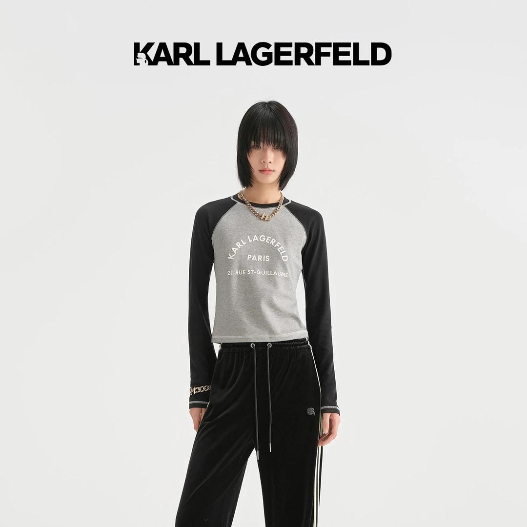 KARL LAGERFELD/卡尔拉格斐【星线好物】长袖T恤老佛爷236L1771