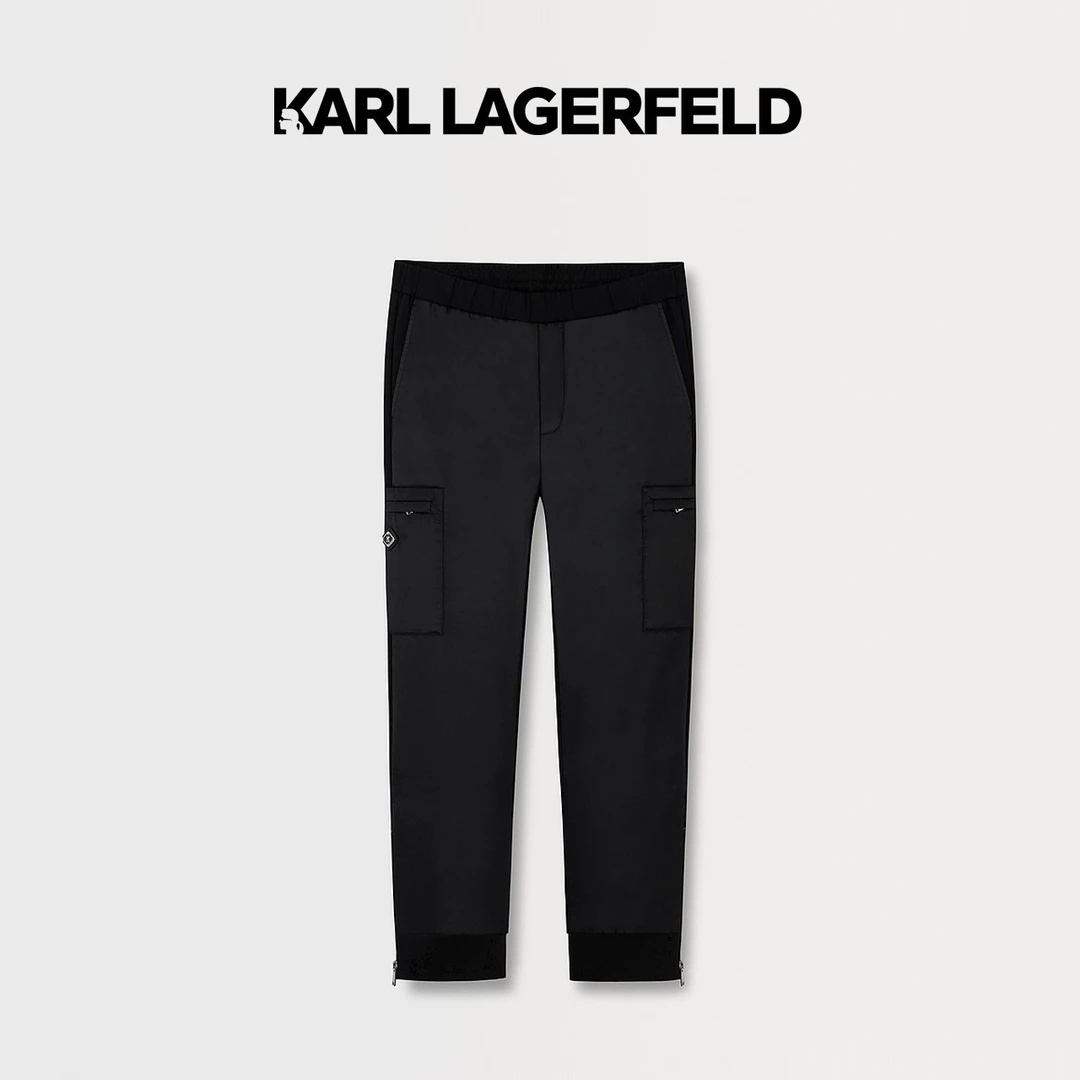 【澳门小叶子】KARL LAGERFELD23秋侧边裤脚拉链休闲裤1K1B50402254