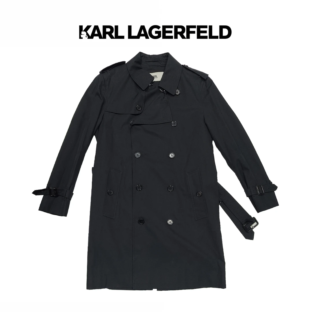 【官方男装】KARL LAGERFELD卡尔拉格斐25款战壕风衣1K1960704044