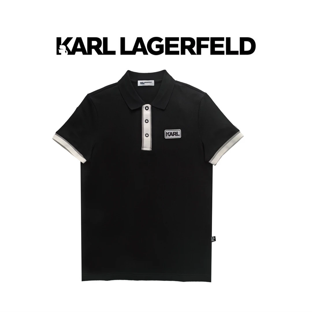 【官方男装】KARL LAGERFELD卡尔拉格斐新款刺绣POLO衫1K1E30606952