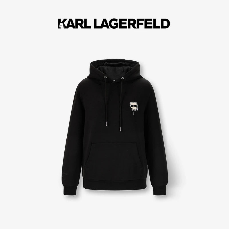 【官方男装】KARL LAGERFELD卡尔拉格斐夏秋款连帽钉珠卫衣M21O1800