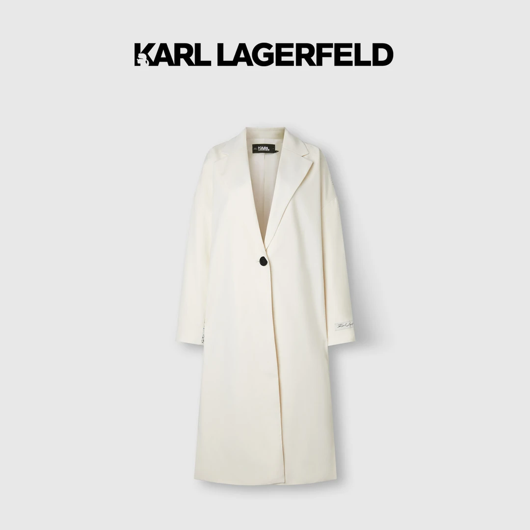 【Banjour菁菁专属】KARL LAGERFELD中长款大衣风衣老佛爷22UW1504