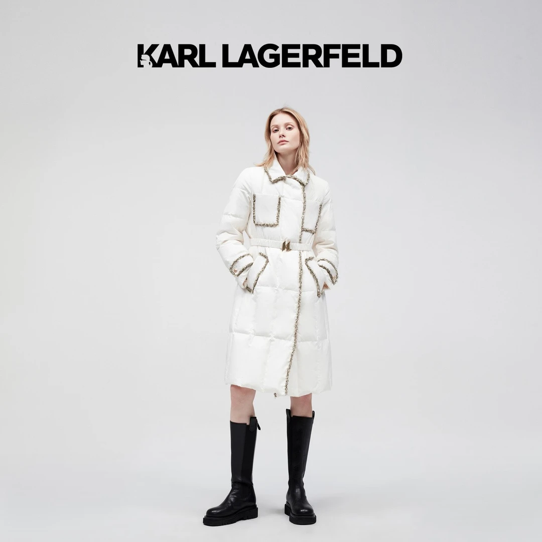 【丁Dinger】KARL LAGERFELD卡尔拉格斐小香风羽绒服E27L1539