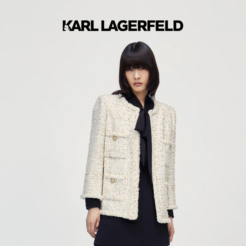 【丽公主专属】KARLLAGERFELD秋冬小香风夹克外套226L1407