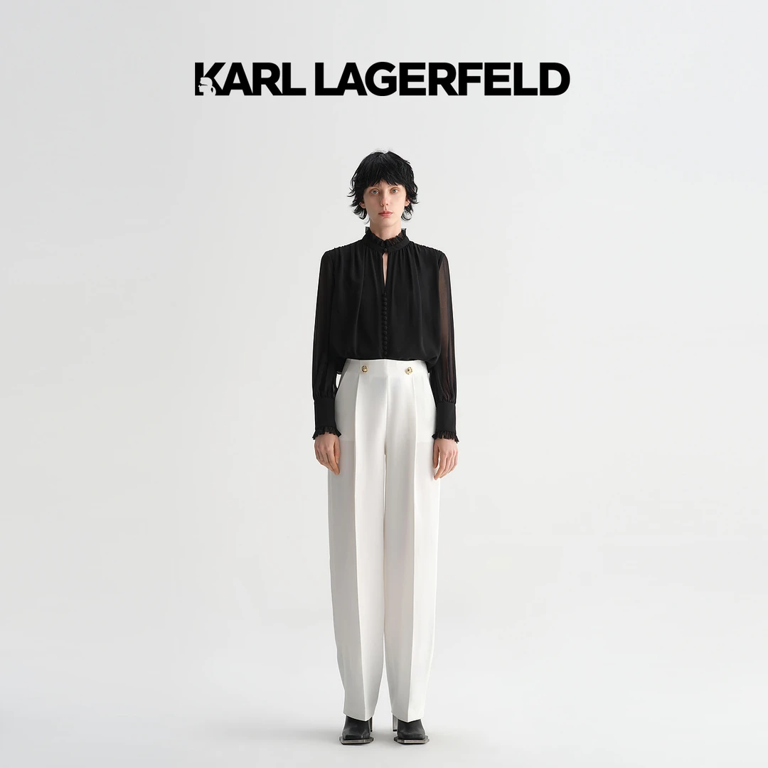 【费太太专属】KARL LAGERFELD 春季裁剪西装裤老佛爷231L1002
