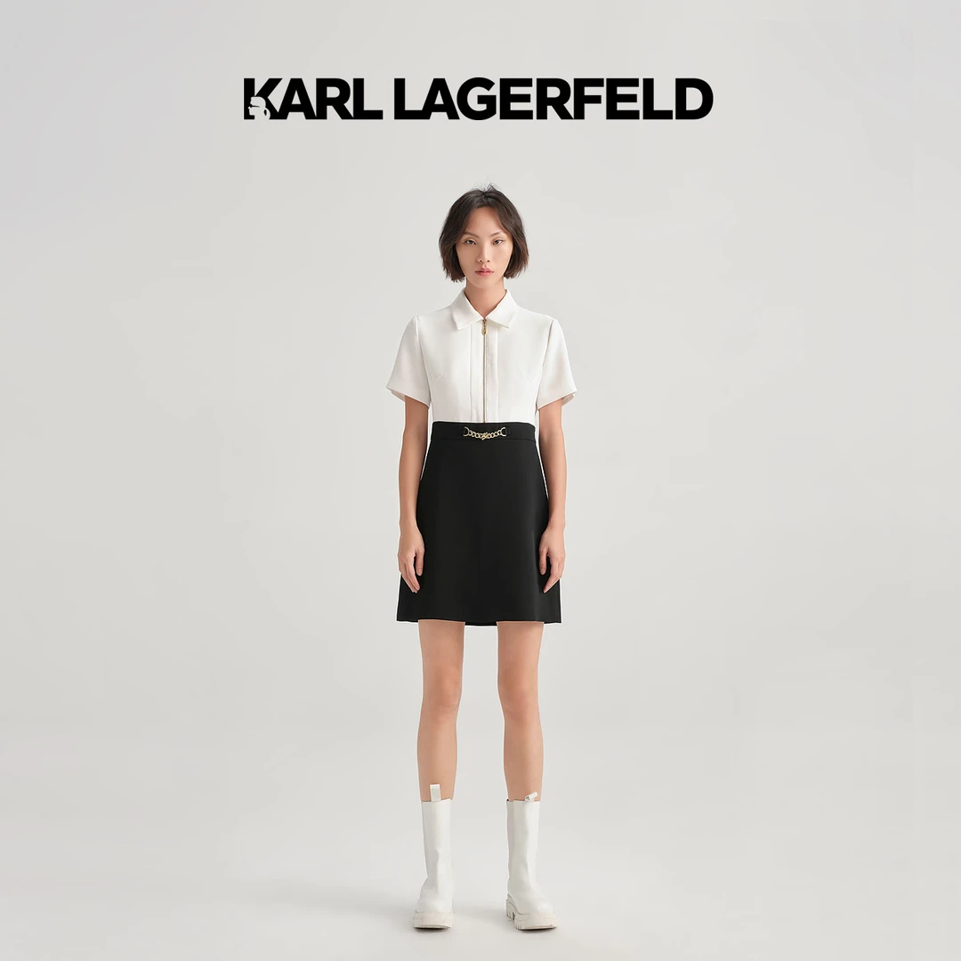 【粉丝专享】KARLLAGERFELD2023年春短袖连衣裙E33L1308