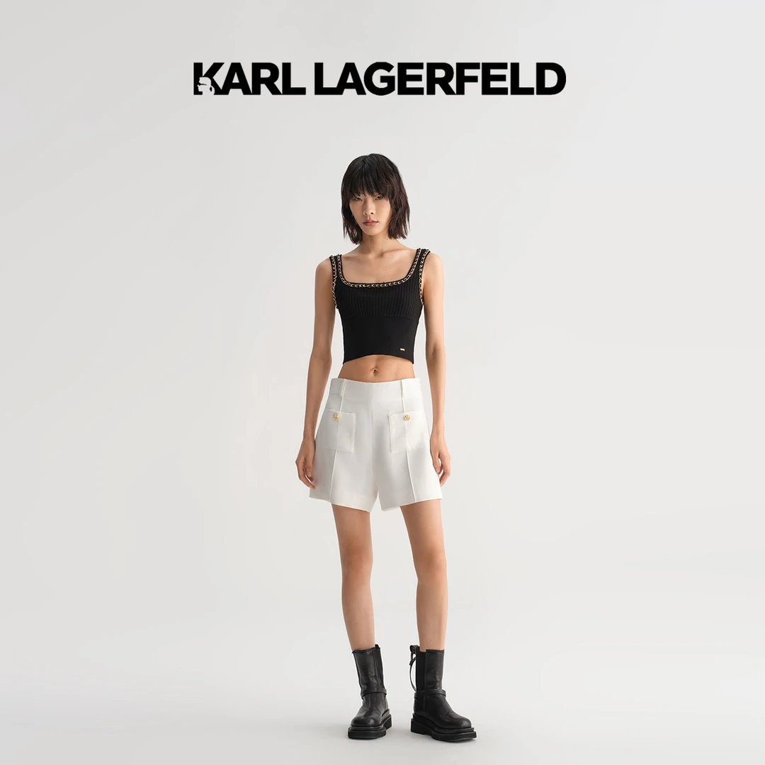 0042【CC专属】KARLLAGERFELD2023春新款口袋装饰短裤