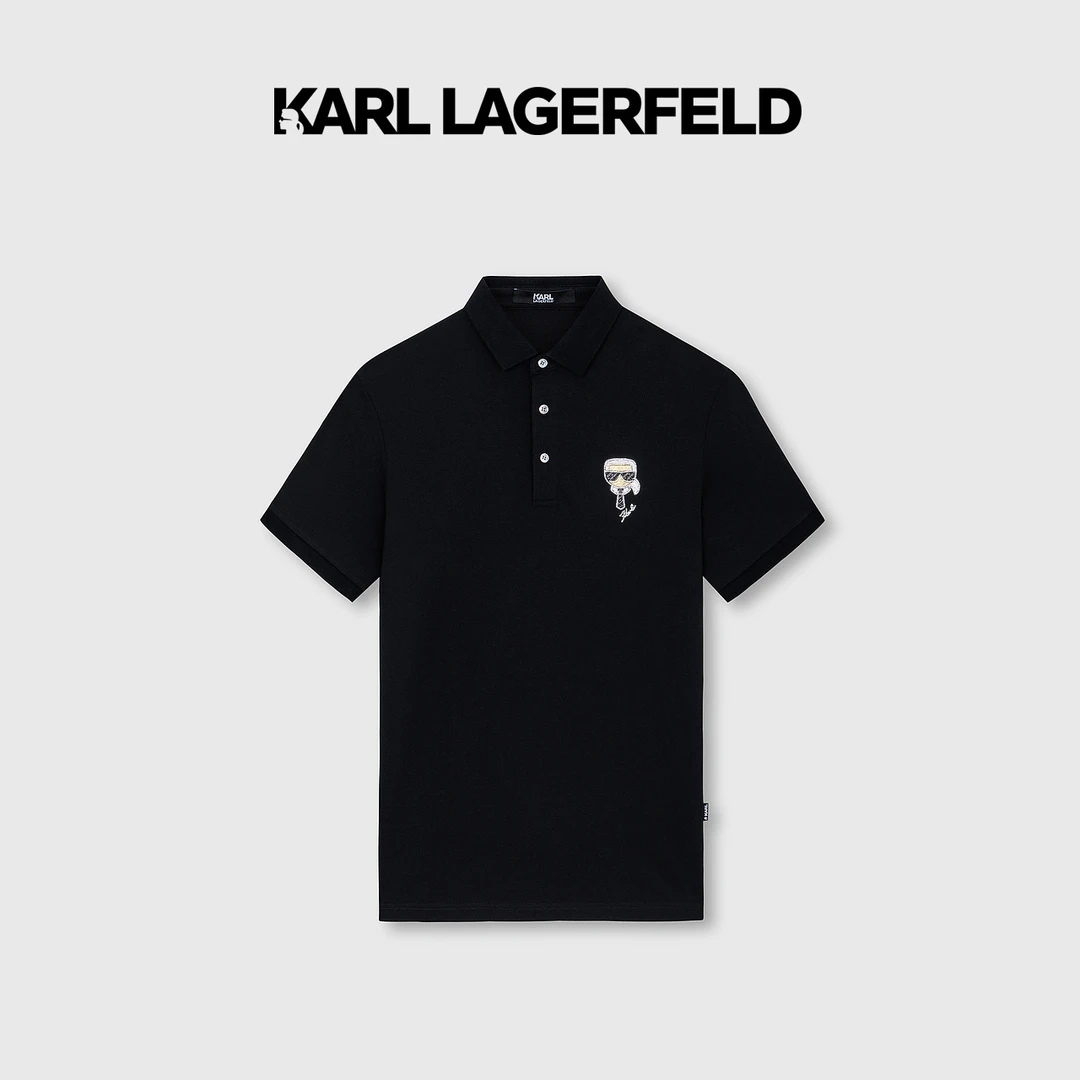 【XIAOQIAO奢品】KARL LAGERFELD卡通标识短袖POLO衫E42M1705