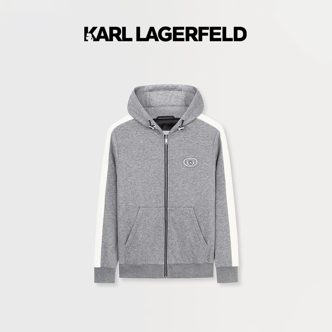 【澳门小叶子】KARL LAGERFELD23早秋logo装饰开衫卫衣1K1C50607012