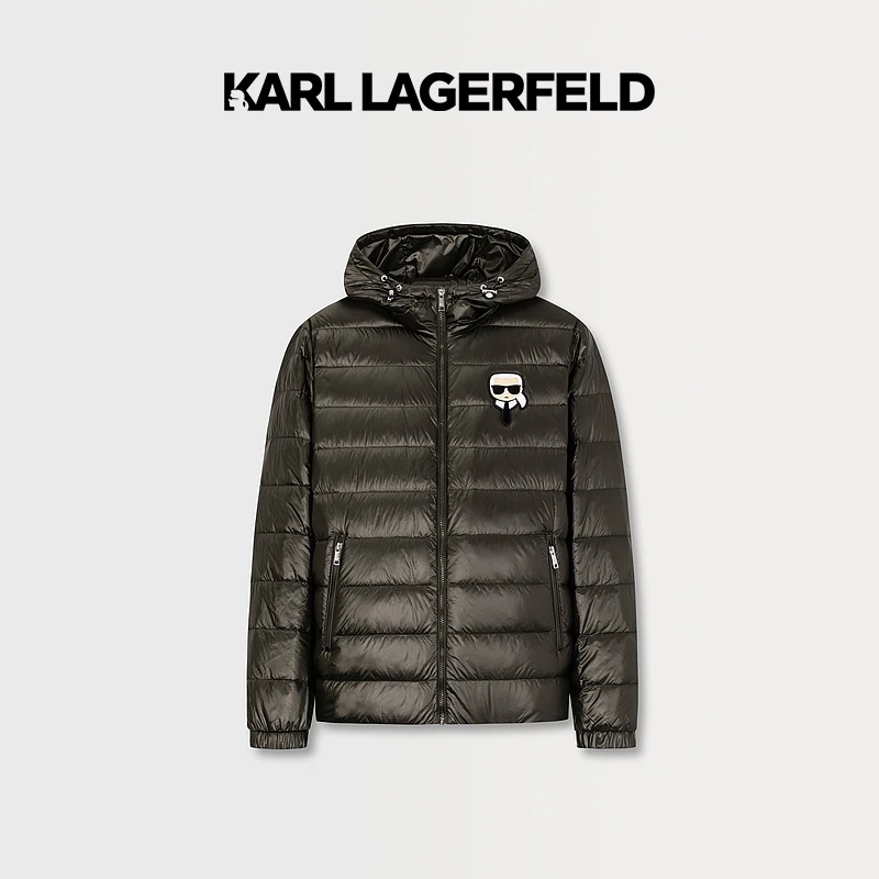 【官方男装】KARL LAGERFELD卡尔拉格斐头像Logo羽绒服1K1B70108622