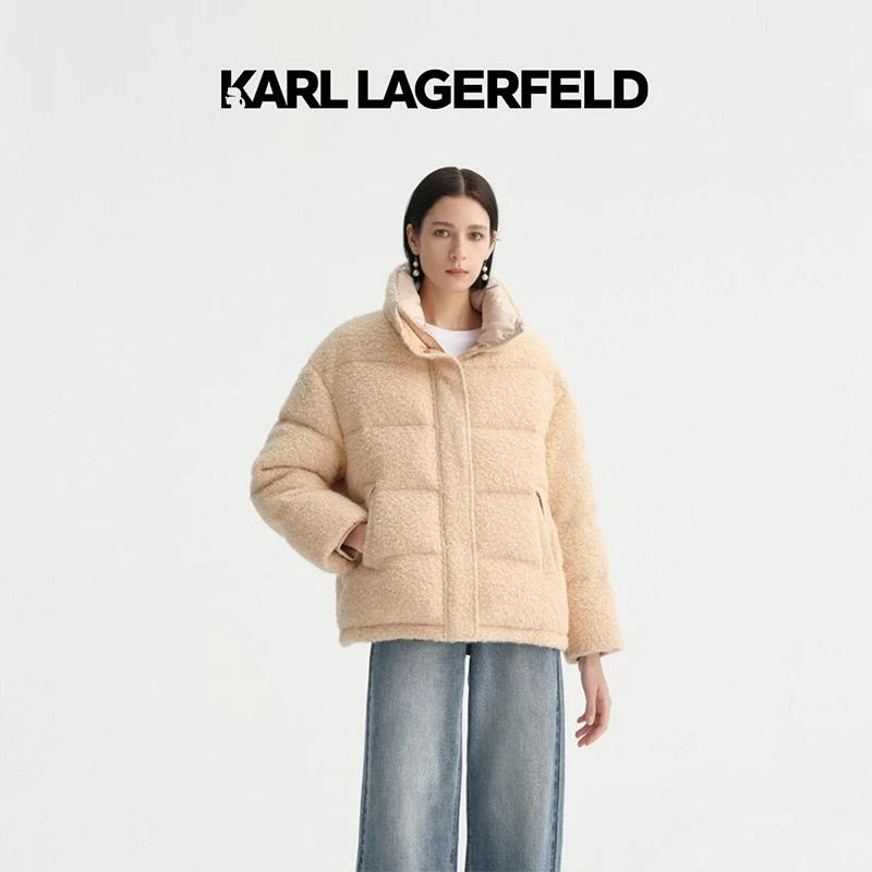 【官方】KARL LAGERFELD卡尔拉格斐2023高领绗缝羽绒服E37W1562