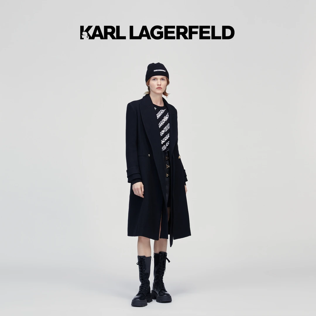 【董小姐】】KARL LAGERFELD款毛女呢外套老佛爷226L1554