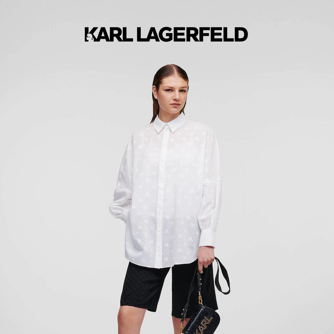 【佳娴专属】KARL LAGERFELD夏季新款字母衬衫老佛爷231W1601