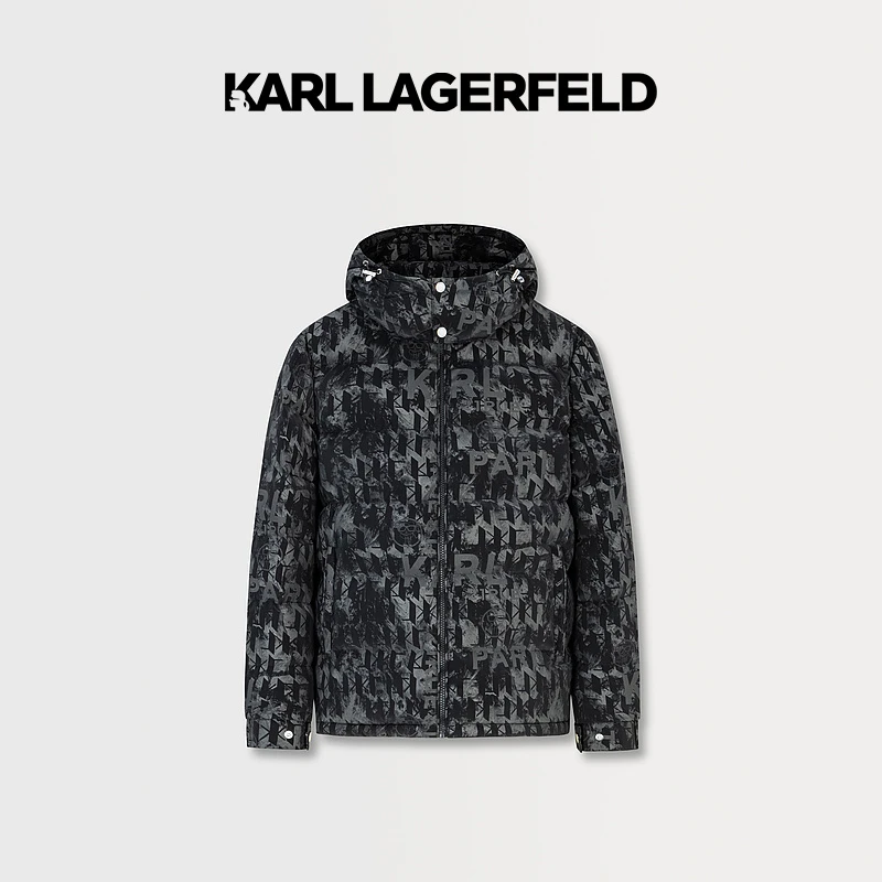 【臻享男装】KARL LAGERFELD卡尔拉格斐秋花纹羽绒服1K1C70108100