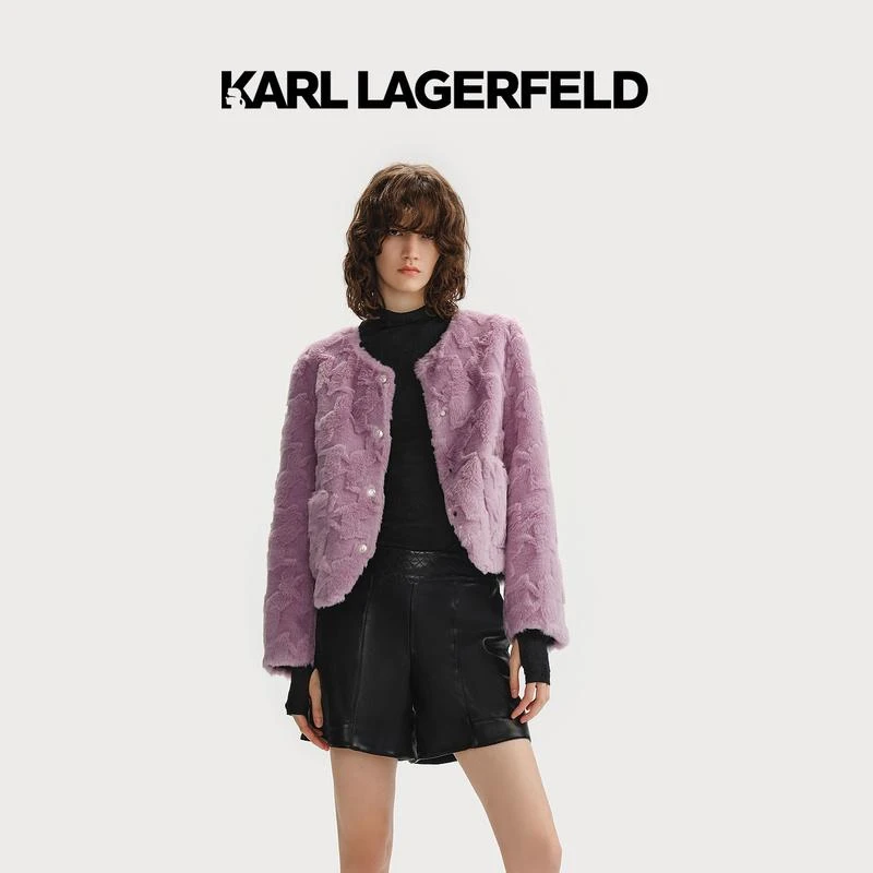 【大可专属】KARLLAGERFELD卡尔拉格斐秋新皮草外套236L1593
