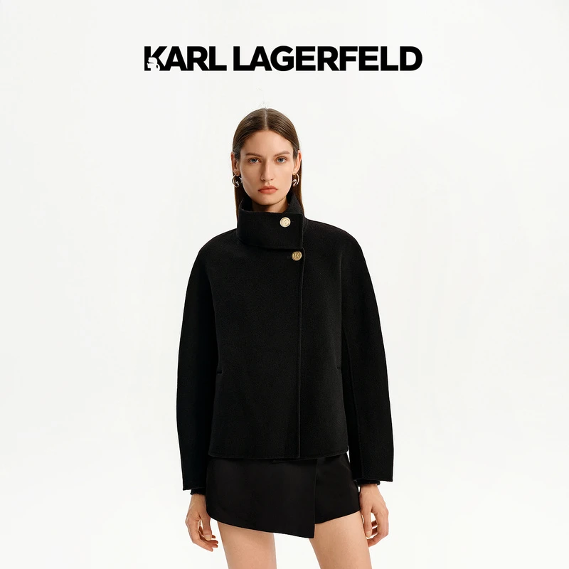 【晨粉专享价】KARL LAGERFELD24秋新羊毛大衣老佛爷K27E2920