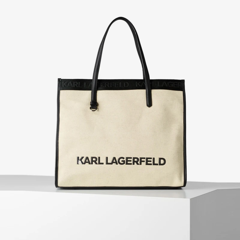 【小水专属】KARL LAGERFELD简约通勤手提帆布托特包E31A3003